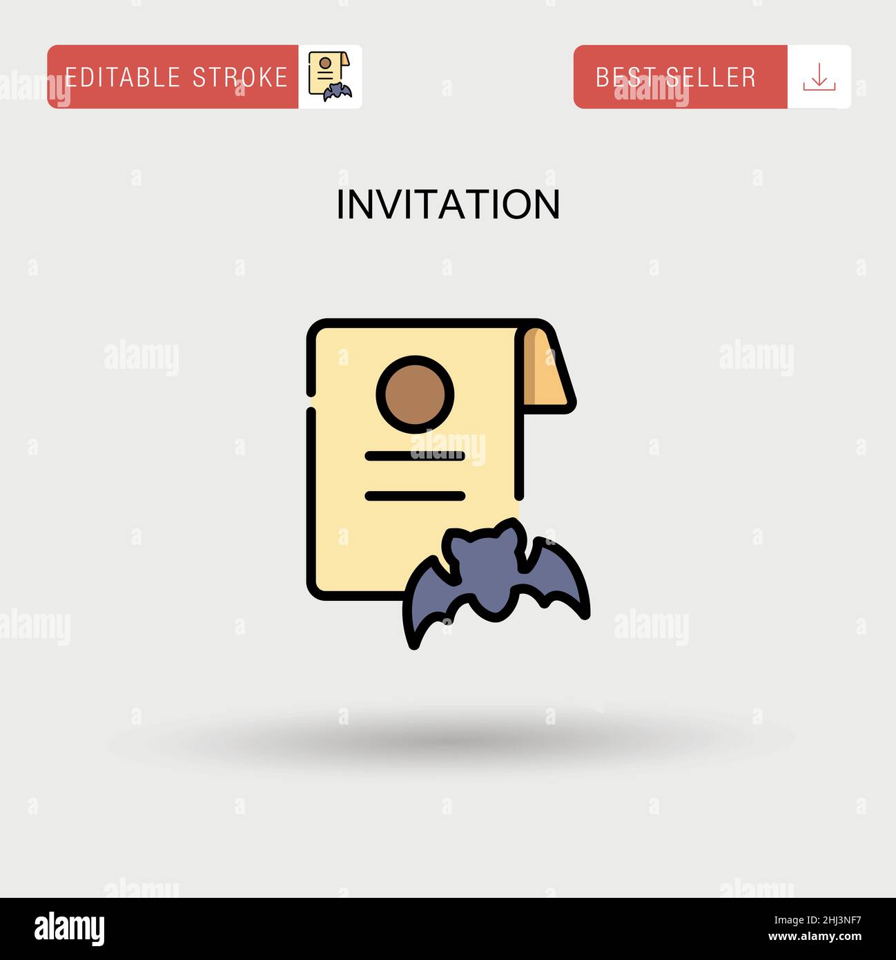 Invitation Simple vector icon. Stock Vector