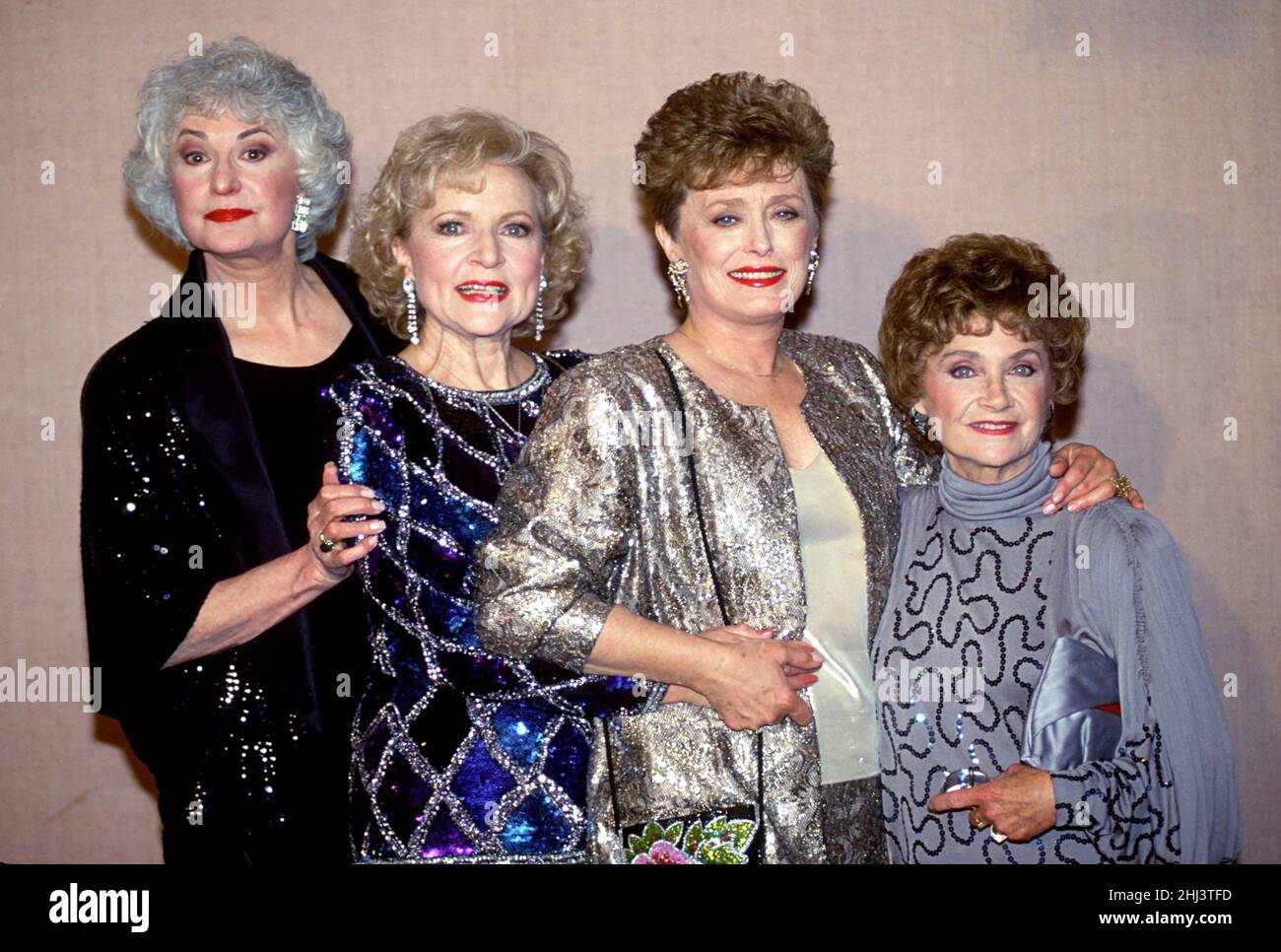 The Golden Girls, Estelle Getty, Rue Mclanahan, Betty White & Bea Arthur backstage at a Hollywood event  in 1991Credit: Ron Wolfson / Rock Negatives / MediaPunch Stock Photo