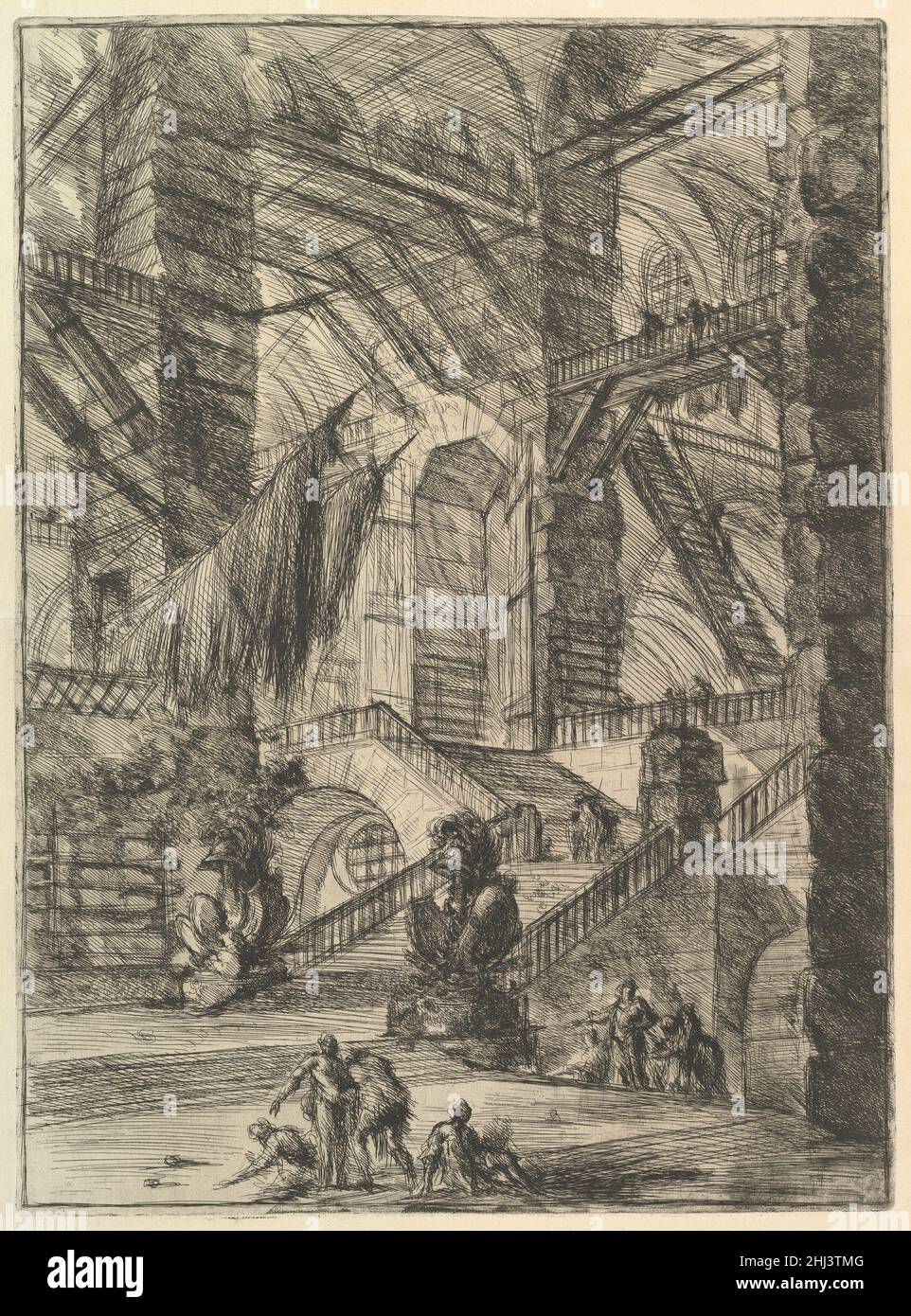 The Staircase with Trophies, from Carceri d'invenzione (Imaginary ...