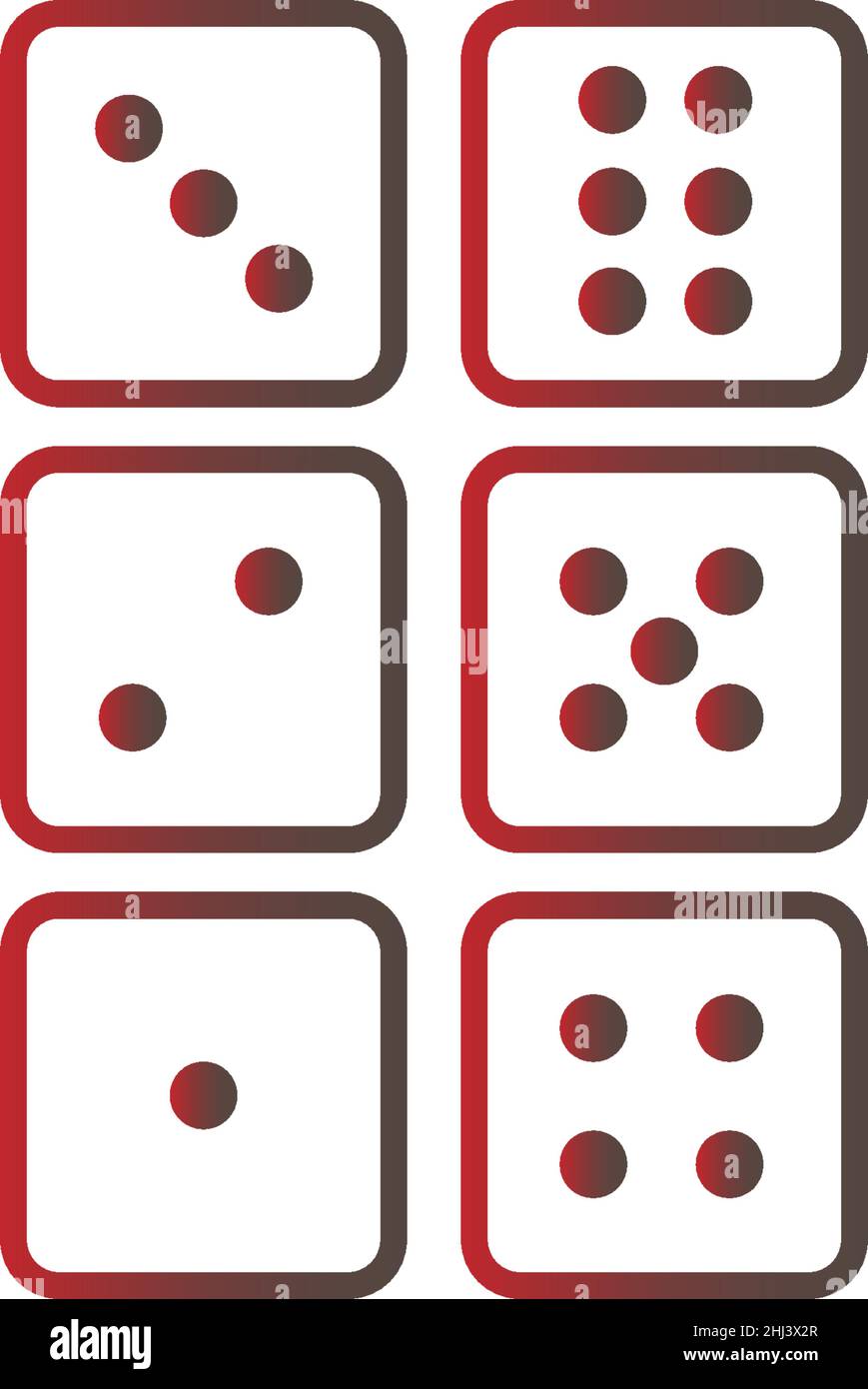 Dice icon logo design template illustration vector Stock Vector