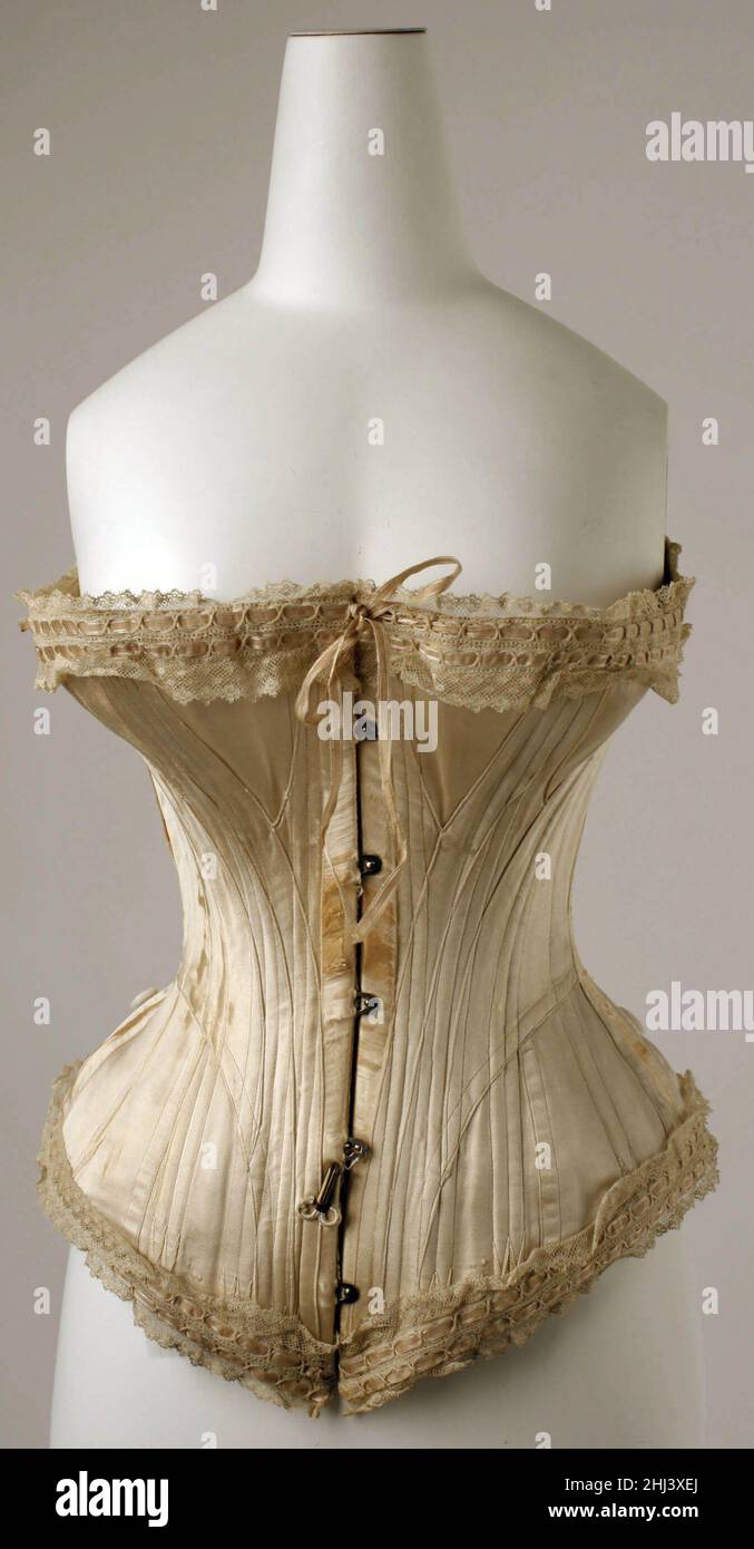 Corset 1891 French. Corset. French. 1891. silk, cotton, whale bone Stock  Photo - Alamy