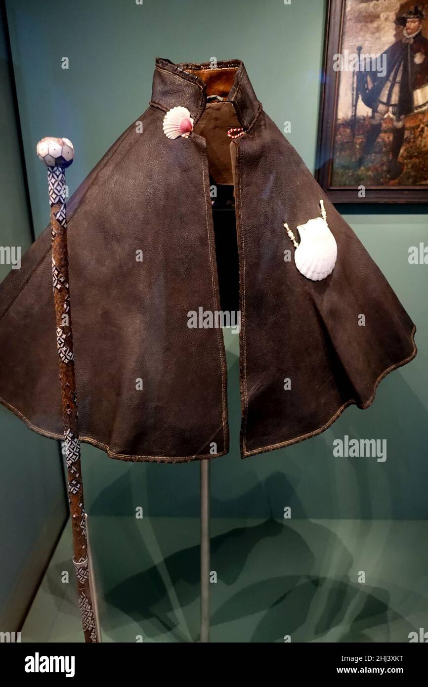 Stephan Praun III Santiago pilgrimage cape and staff, c. 1571 Stock