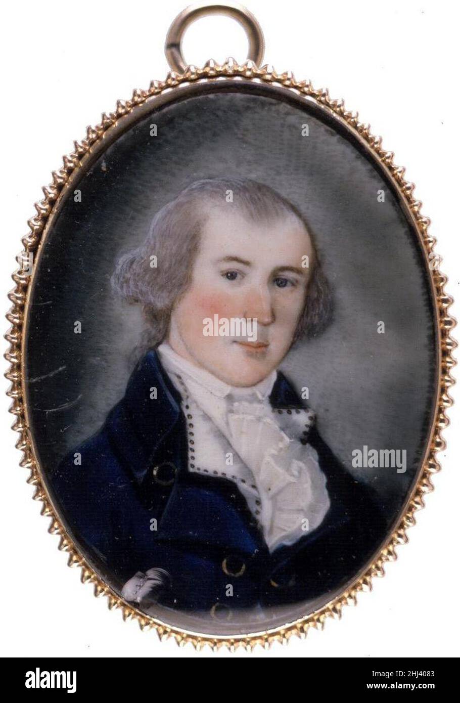 Stephen Salisbury I circa 1785 portrait miniature 1907.94 Stock Photo