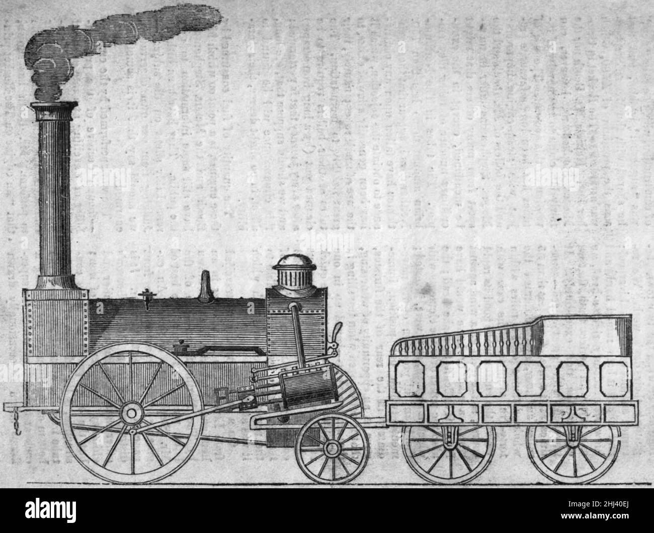 Stephenson 0-2-2 locomotive Northumbrian - Mechanics Magazine 1830 ...