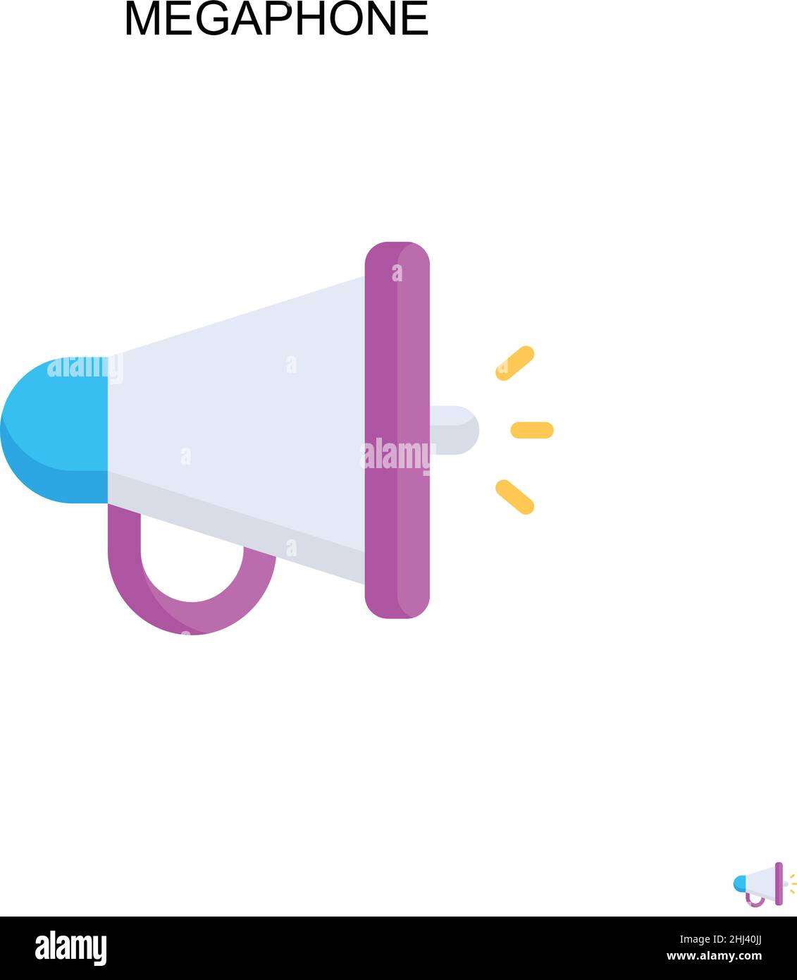 Megaphone Simple vector icon. Illustration symbol design template for ...