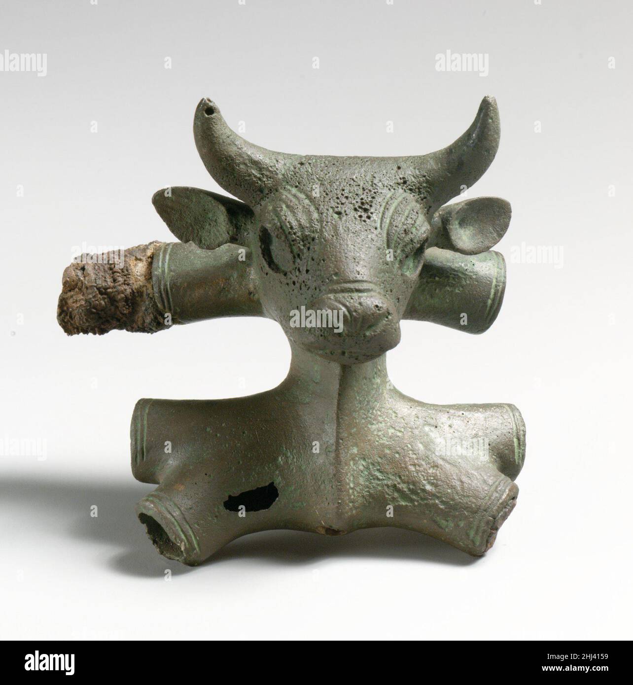 Bronze bull's head early 7th century B.C. Possibly Cypriot Bull's head