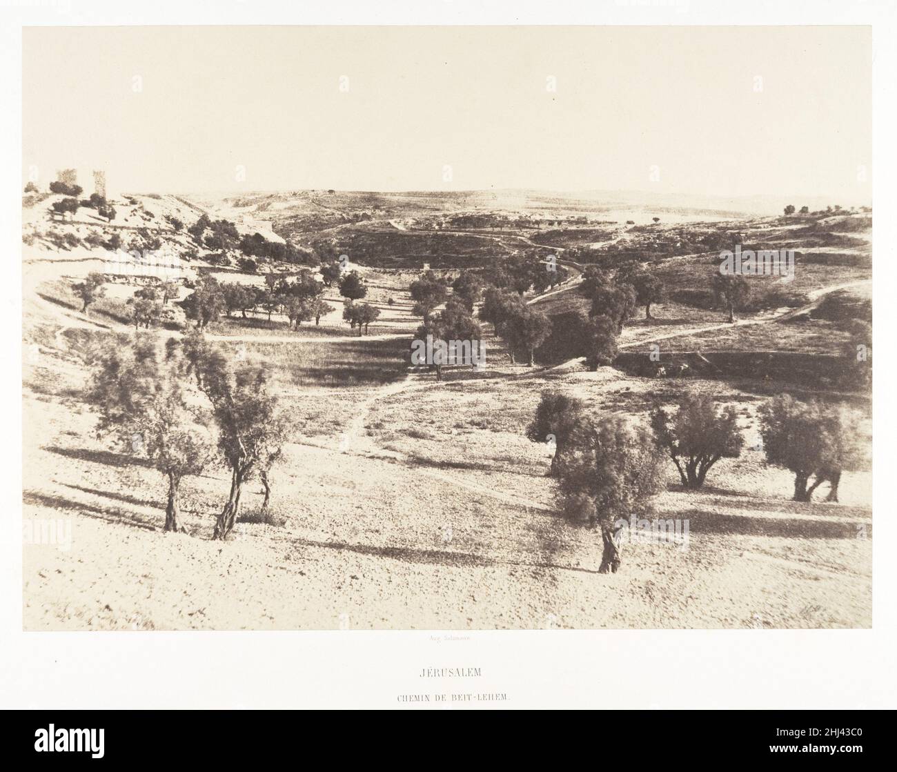Jérusalem, Chemin de Beit-Lehem 1854 Auguste Salzmann French. Jérusalem, Chemin de Beit-Lehem  287063 Stock Photo