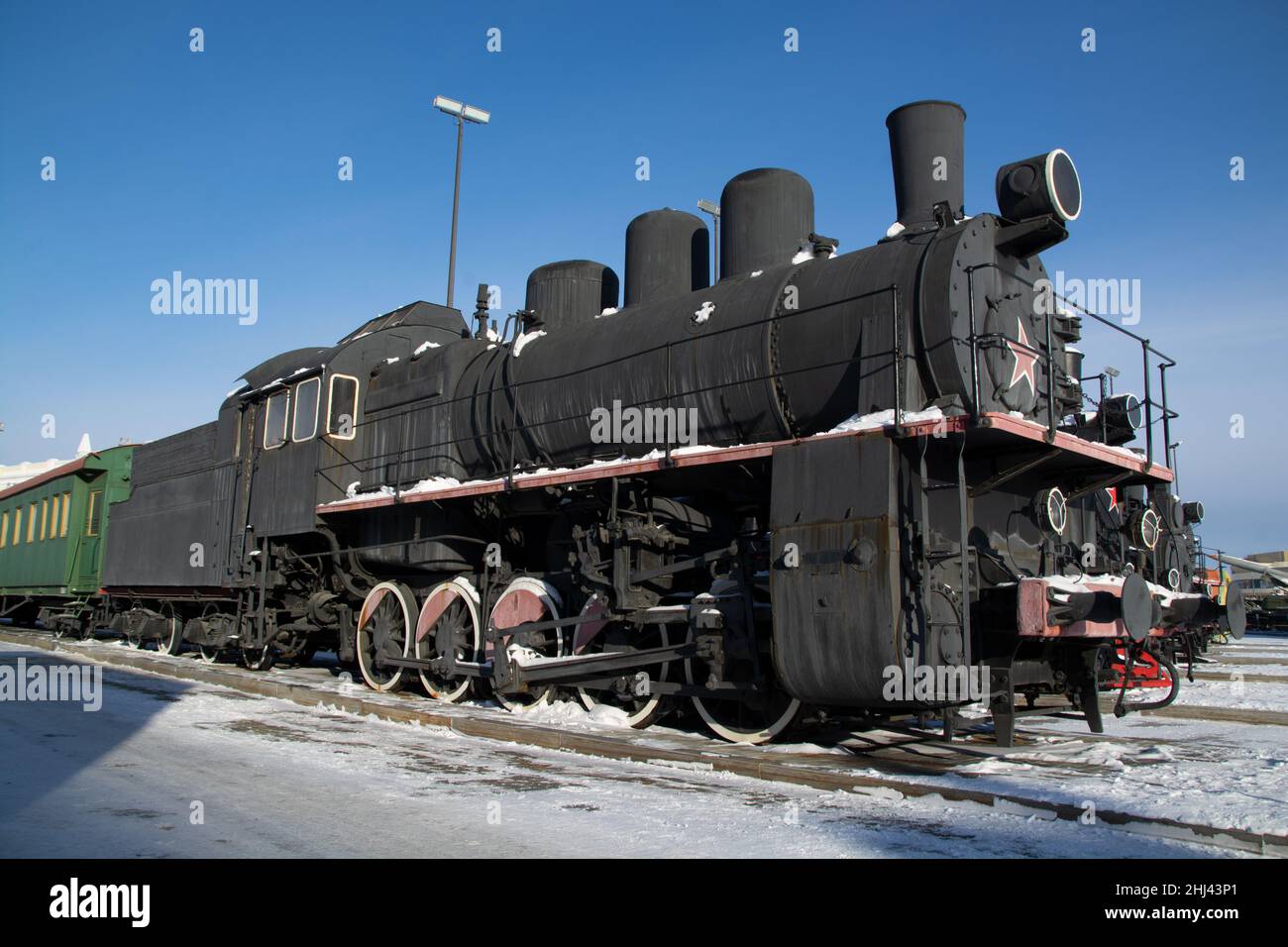 Classic Locomotive Steam Train Russian Rail Picture Photo window Roller Blind 