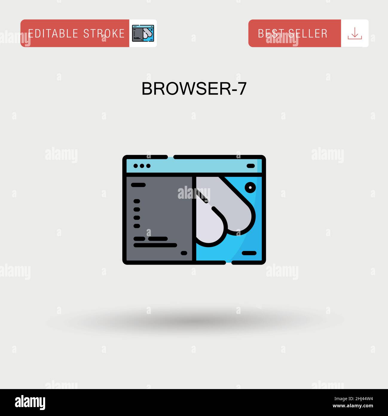 Browser-7 Simple vector icon. Stock Vector