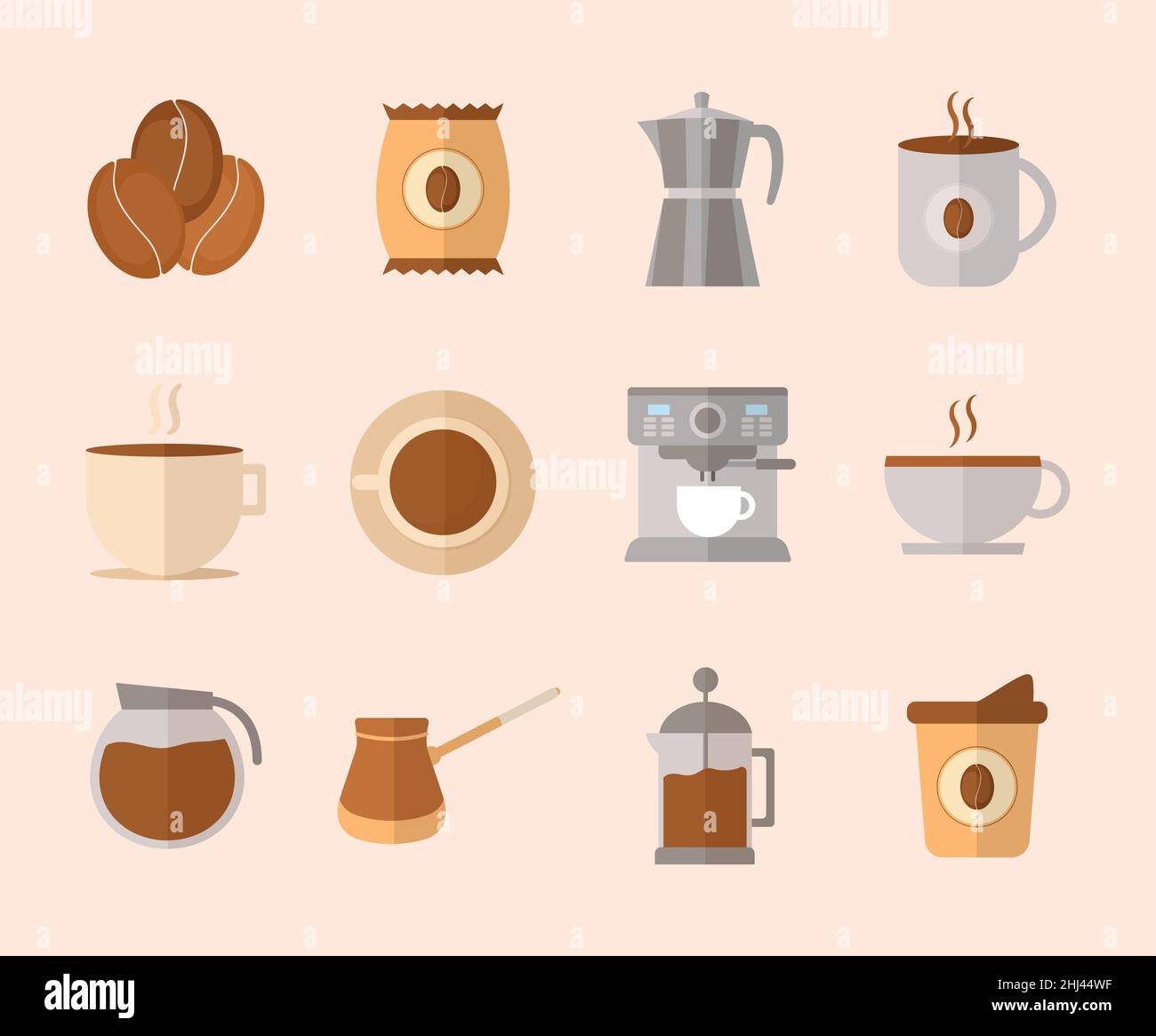 twelve coffee items Stock Vector Image & Art Alamy