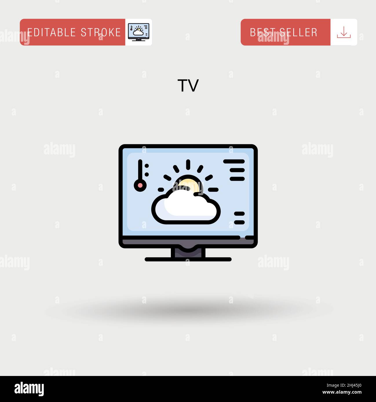 Tv Simple vector icon Stock Vector Image & Art - Alamy