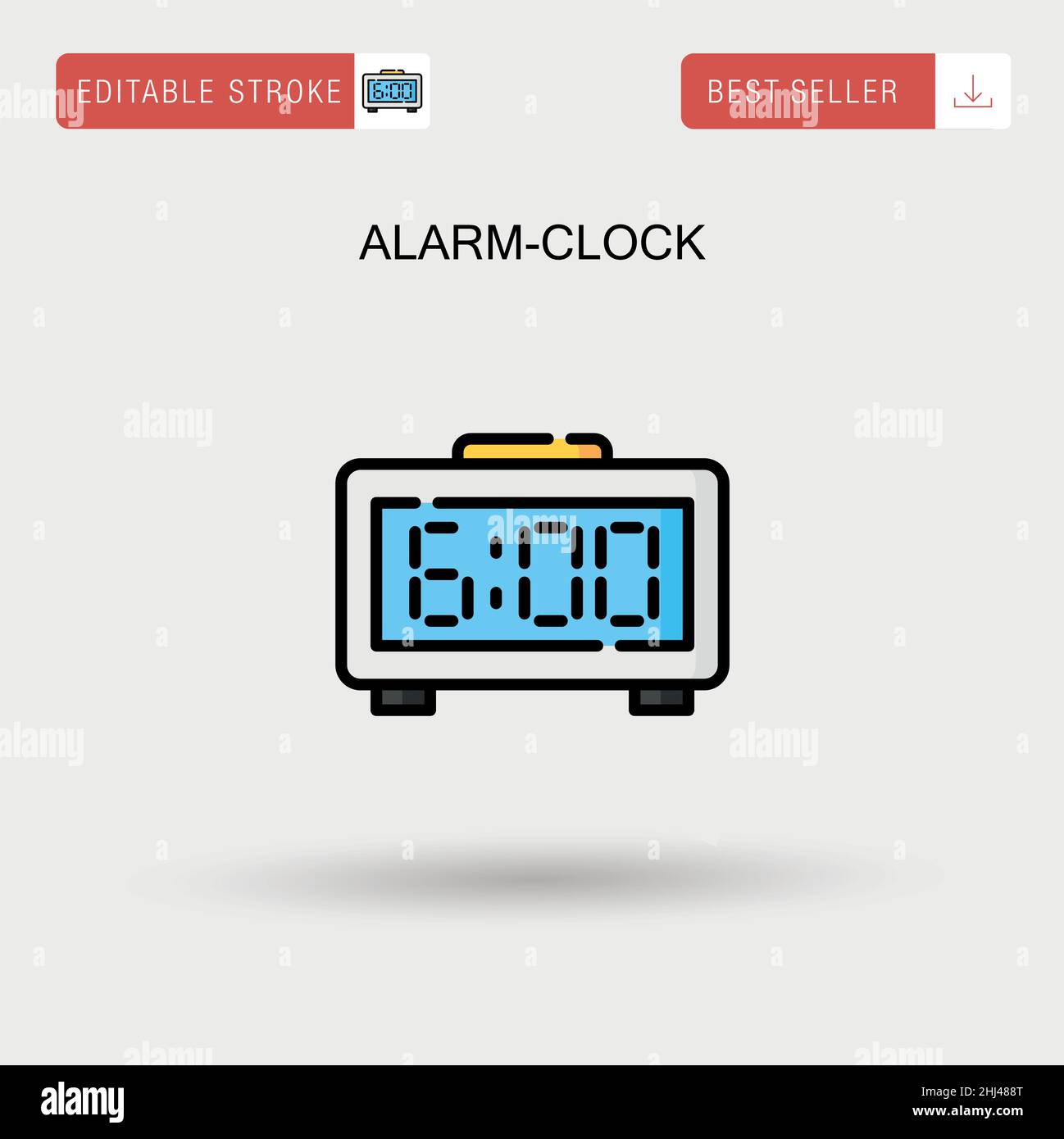 Alarm-clock Simple vector icon Stock Vector Image & Art - Alamy