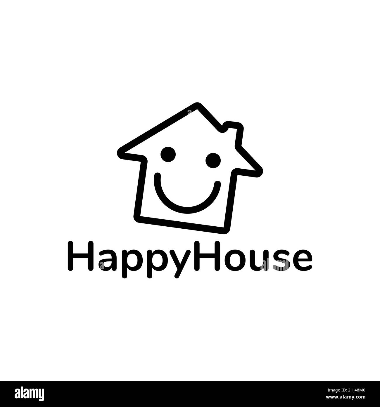 Modern house logo Black and White Stock Photos & Images Alamy