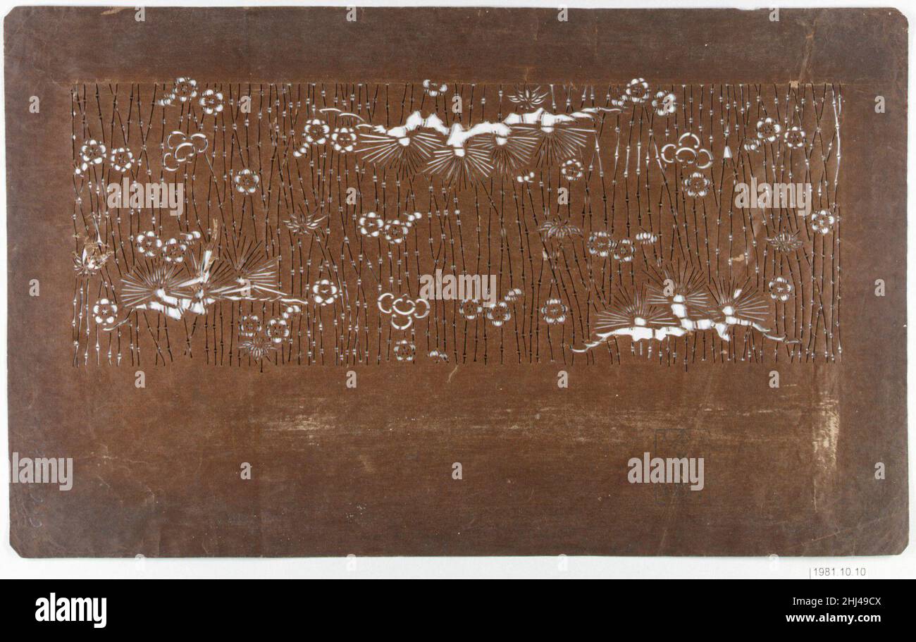Stencil 19th century Japan. Stencil. Japan. 19th century. Paper. Edo ...