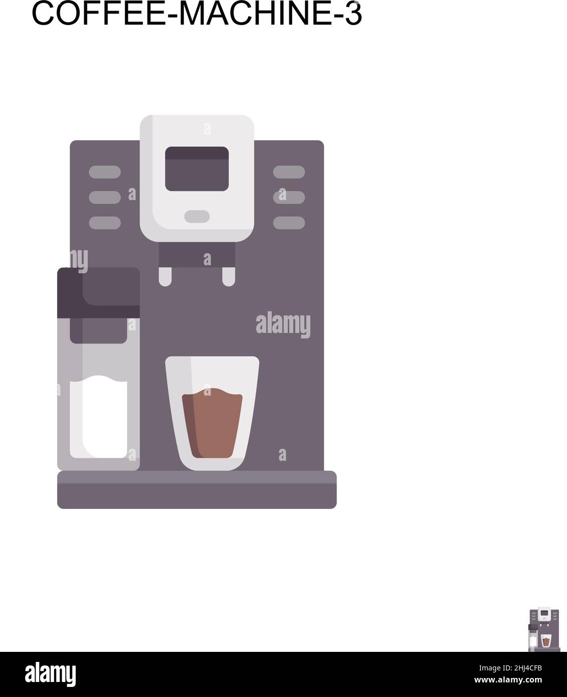 Coffee-machine-3 Simple vector icon. Illustration symbol design template for web mobile UI element. Stock Vector