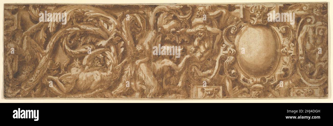 Ornamental Frieze 1511–87 Lelio Orsi (called Lelio da Novellara) Italian. Ornamental Frieze  339167 Stock Photo