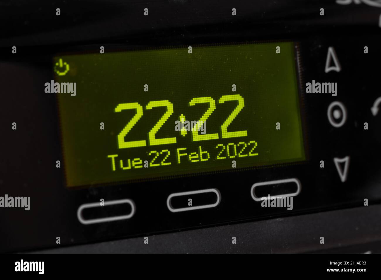 'Twosday' - February 22nd 2022 a palindrome date 22/02/2022 Stock Photo