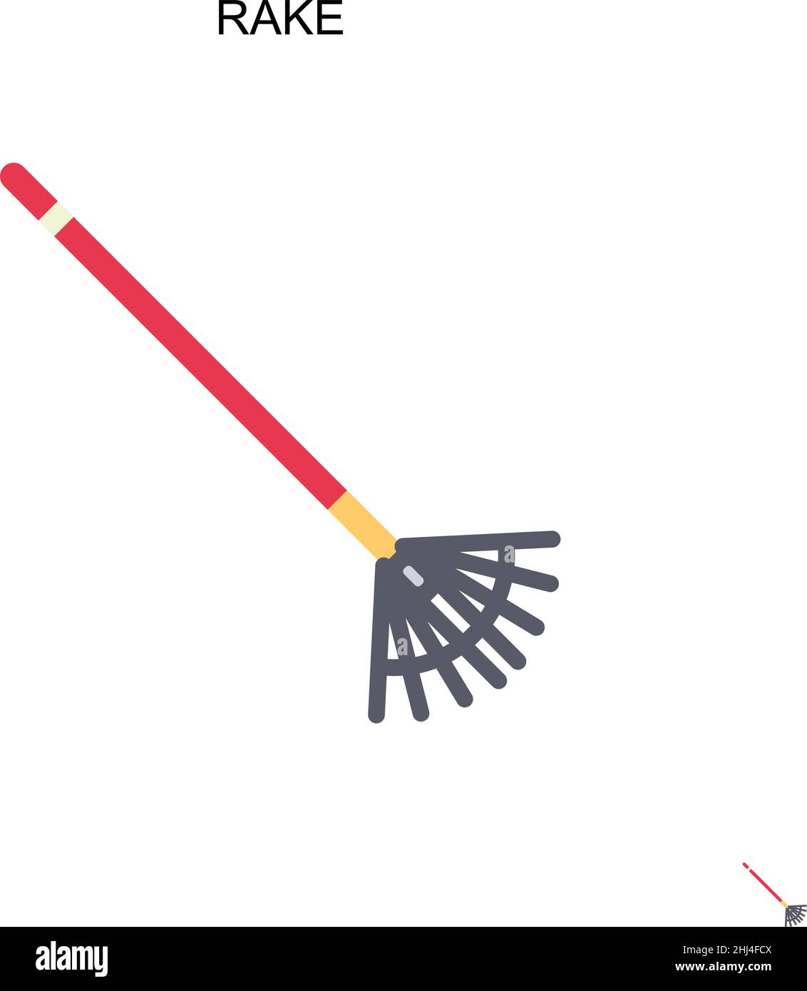 Rake Simple vector icon. Illustration symbol design template for web ...