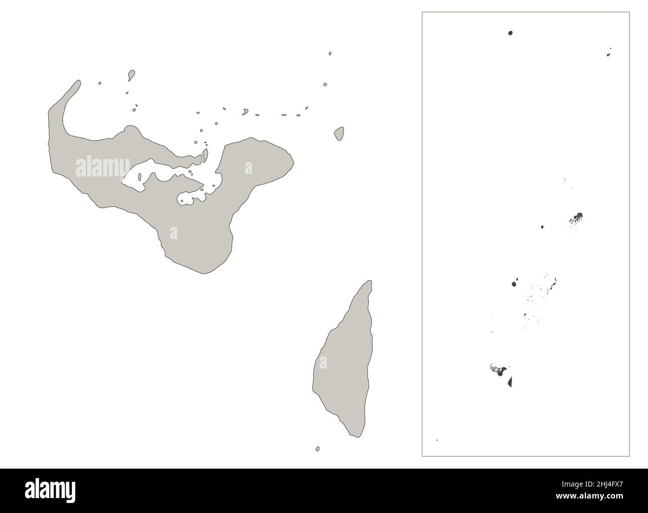 Tonga map, islands with names, Infographics and icons, blank Stock Photo