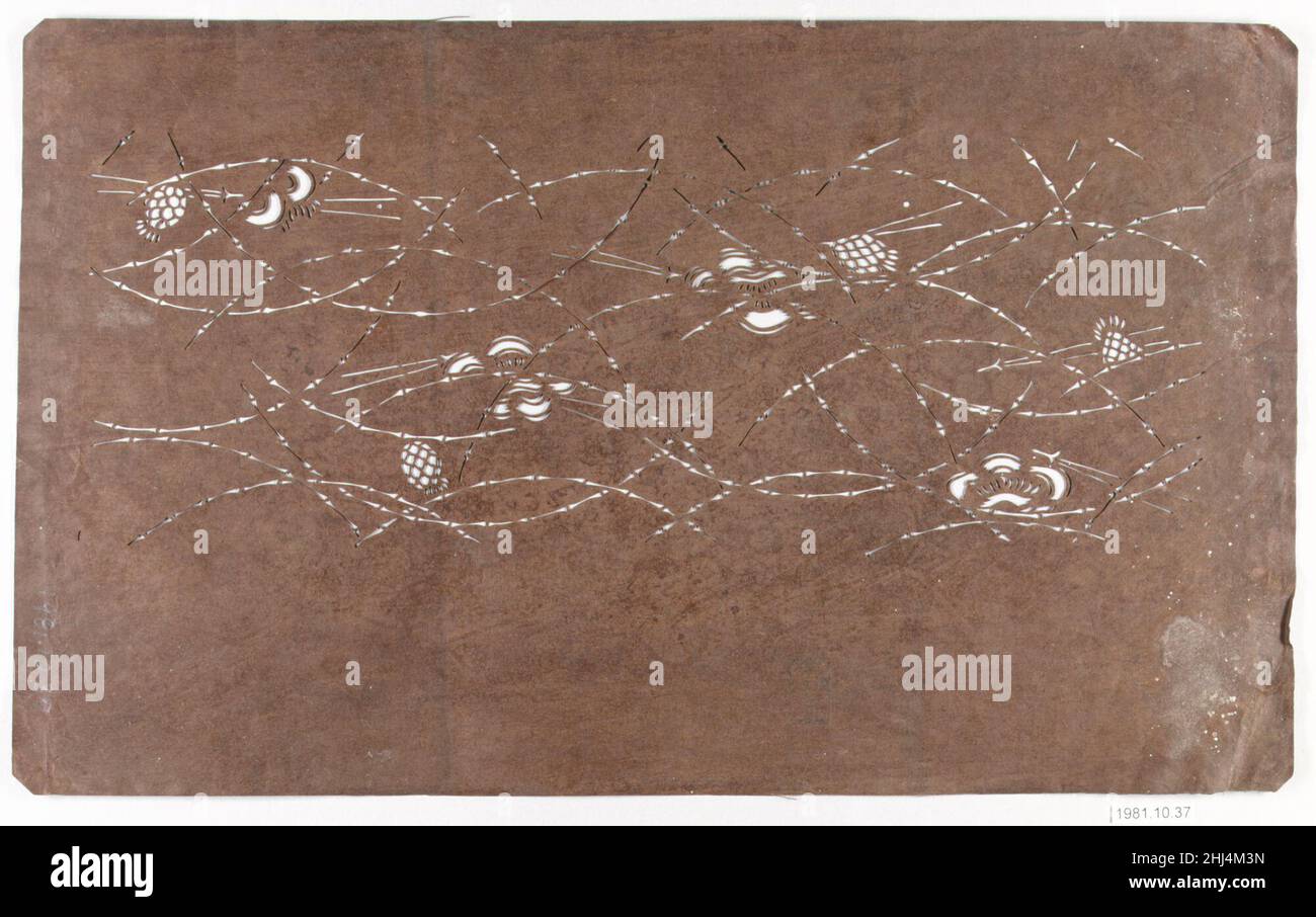 Stencil 19th century Japan. Stencil. Japan. 19th century. Paper. Edo ...