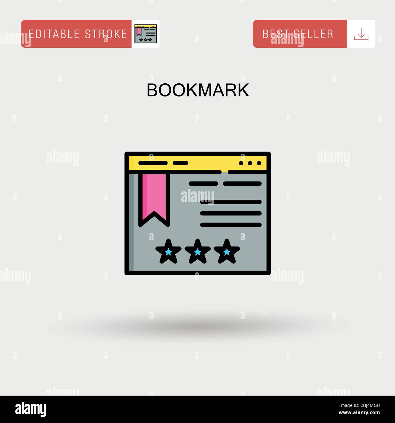 Bookmark Simple vector icon Stock Vector Image & Art - Alamy
