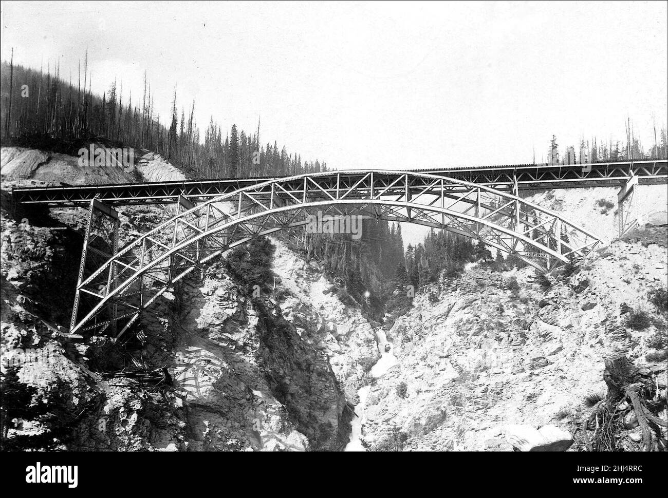 Stoney Creek Bridge C.P.R. Selkirks (cut Stock Photo Alamy
