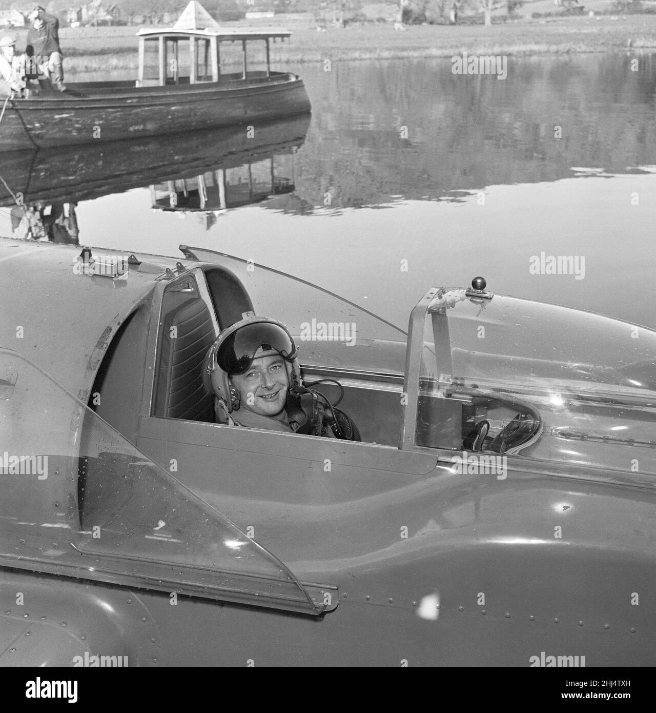 Donald Campbell, at Coniston Water, 7th November 1957. Donald Campbell