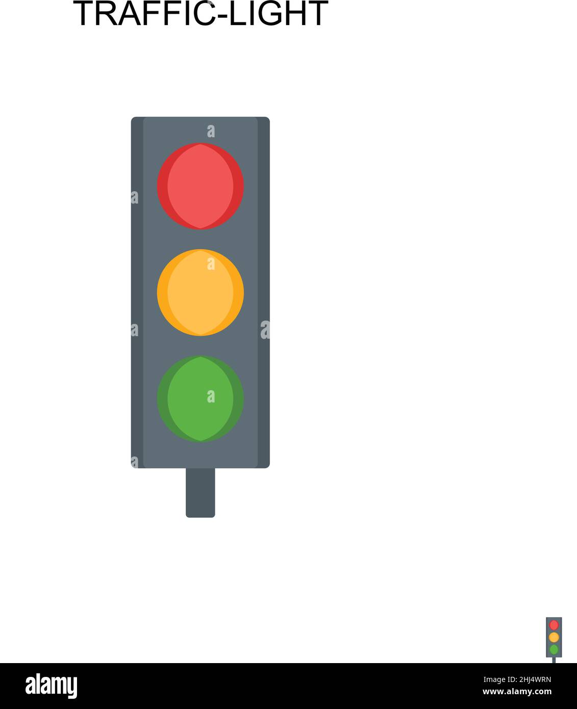 Traffic-light Simple vector icon. Illustration symbol design template for web mobile UI element. Stock Vector