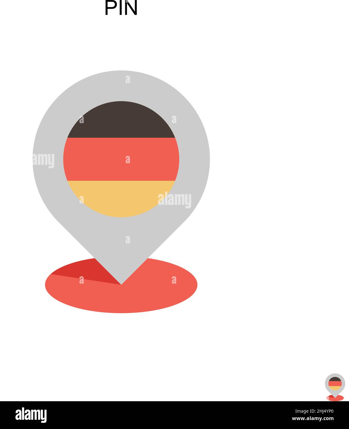 Pin Simple vector icon. Illustration symbol design template for web ...