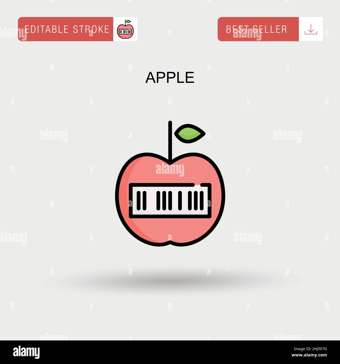 Apple Simple vector icon Stock Vector Image & Art - Alamy