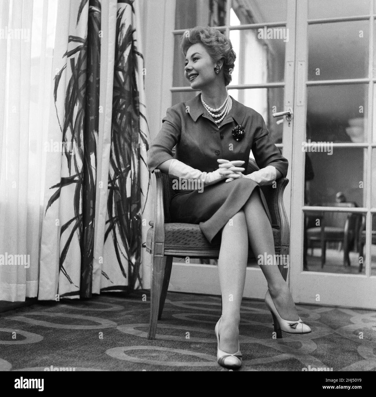 Mitzi Gaynor, American actress, singer & dancer, pictured April 1958