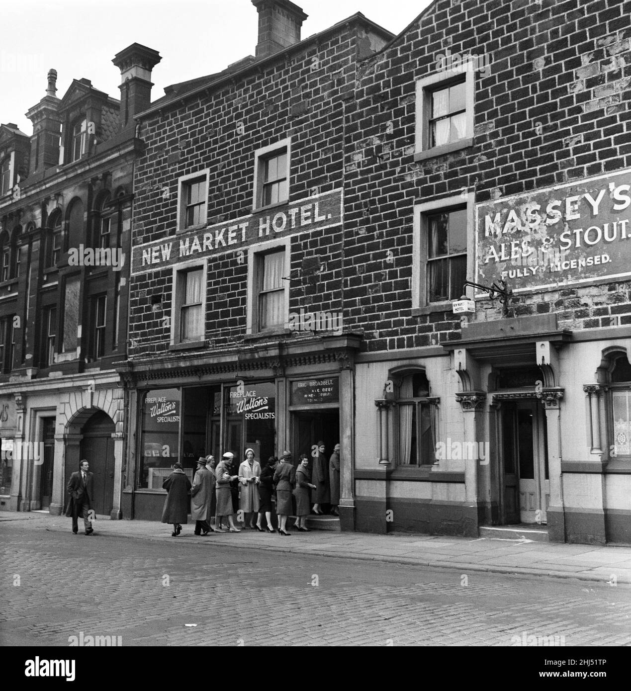 New Market Hotel in Burnley. May 1959. Stock Photo