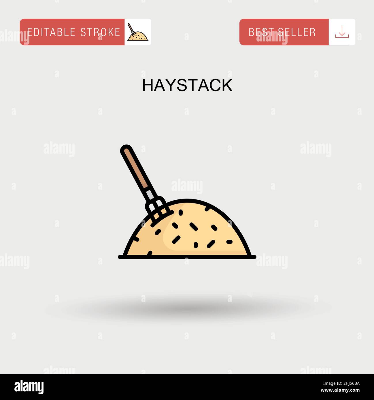 Haystack Simple vector icon. Stock Vector