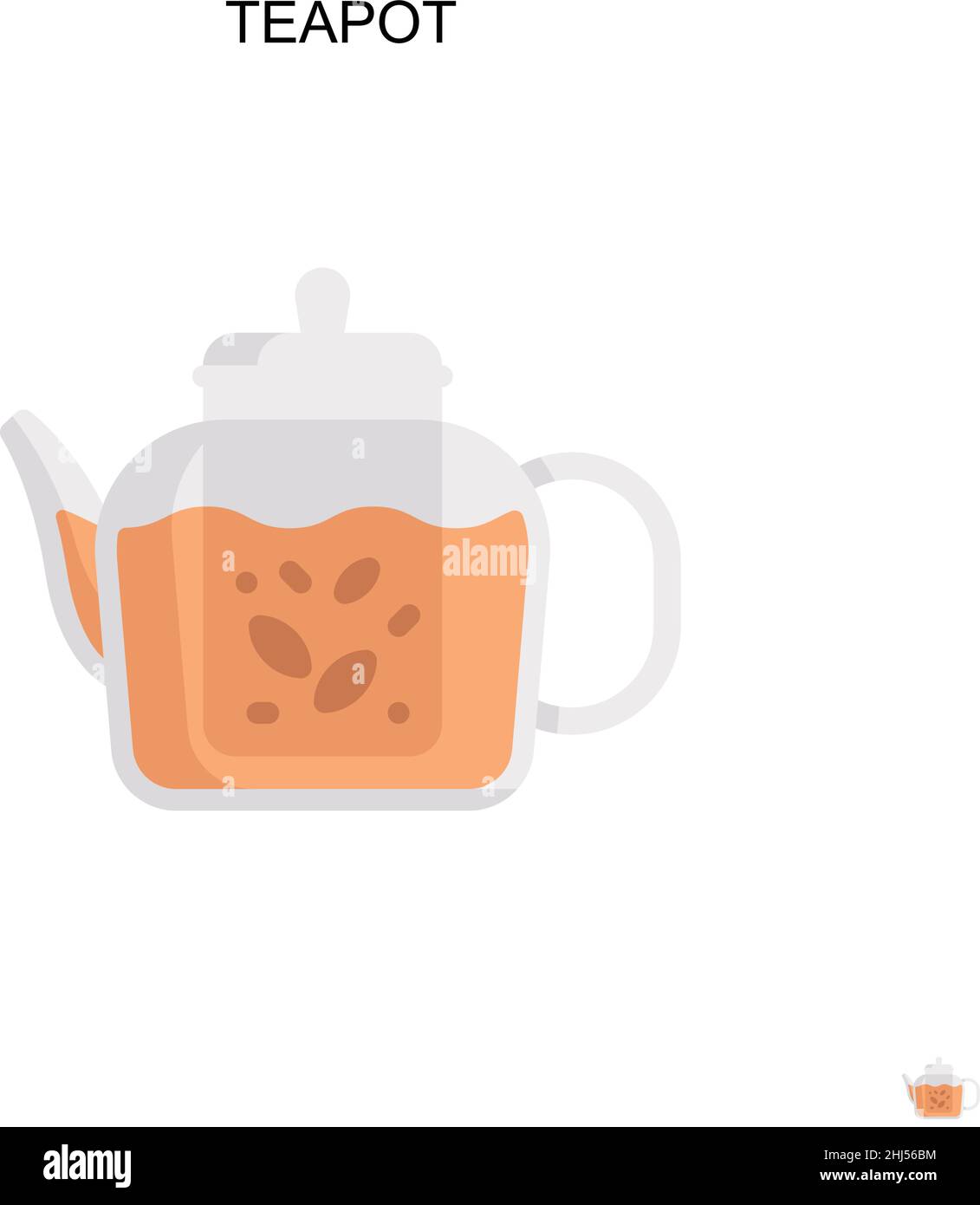 Teapot Simple vector icon. Illustration symbol design template for web ...