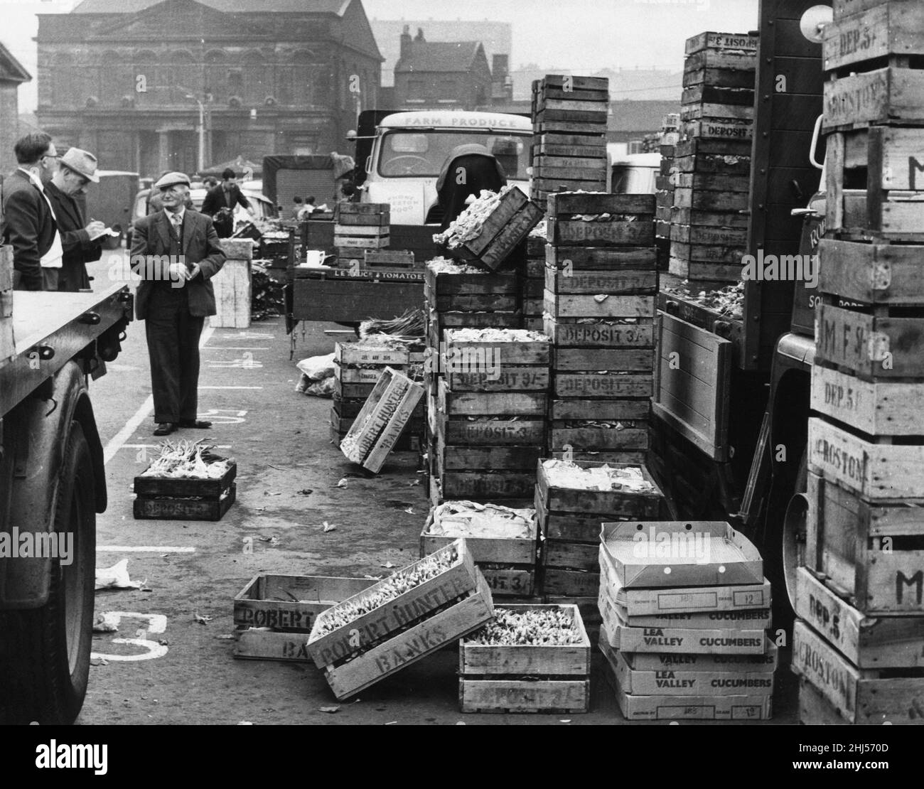 North Market Cazneau Street, Liverpool, Merseyside. Circa 1960. Stock Photo