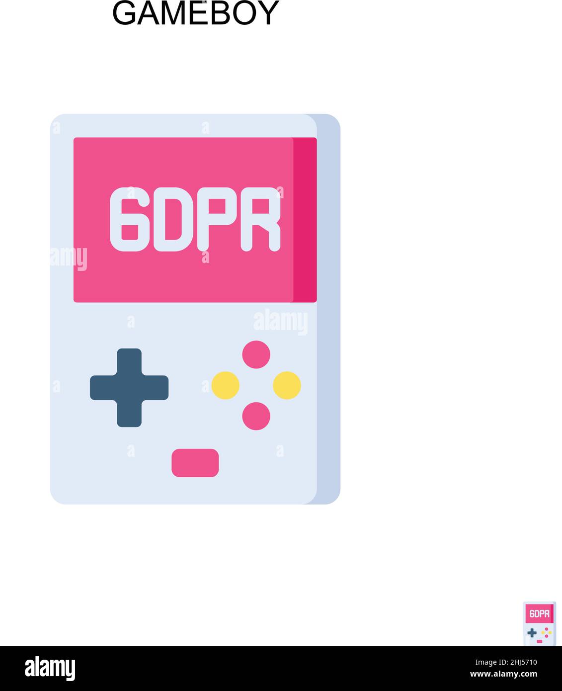 Gameboy Simple vector icon. Illustration symbol design template for web mobile UI element. Stock Vector