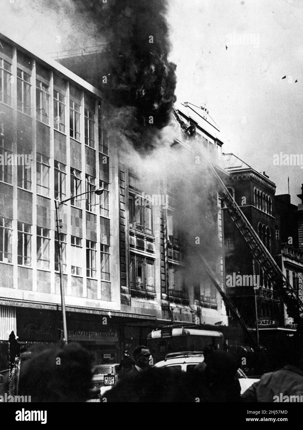 Fire at Henderson's Department Store. 22nd June 1960 Stock Photo - Alamy
