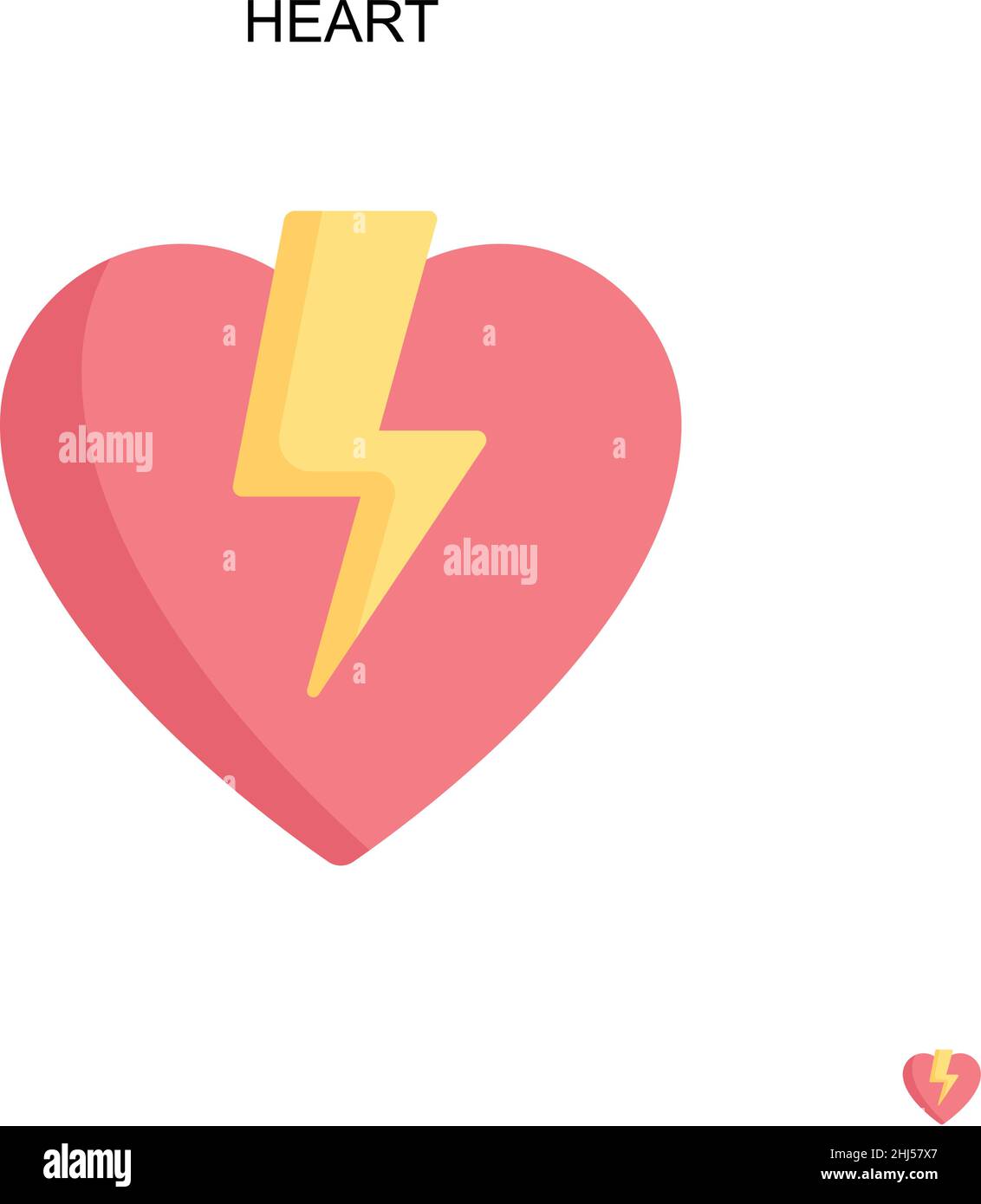 Heart Simple vector icon. Illustration symbol design template for web ...