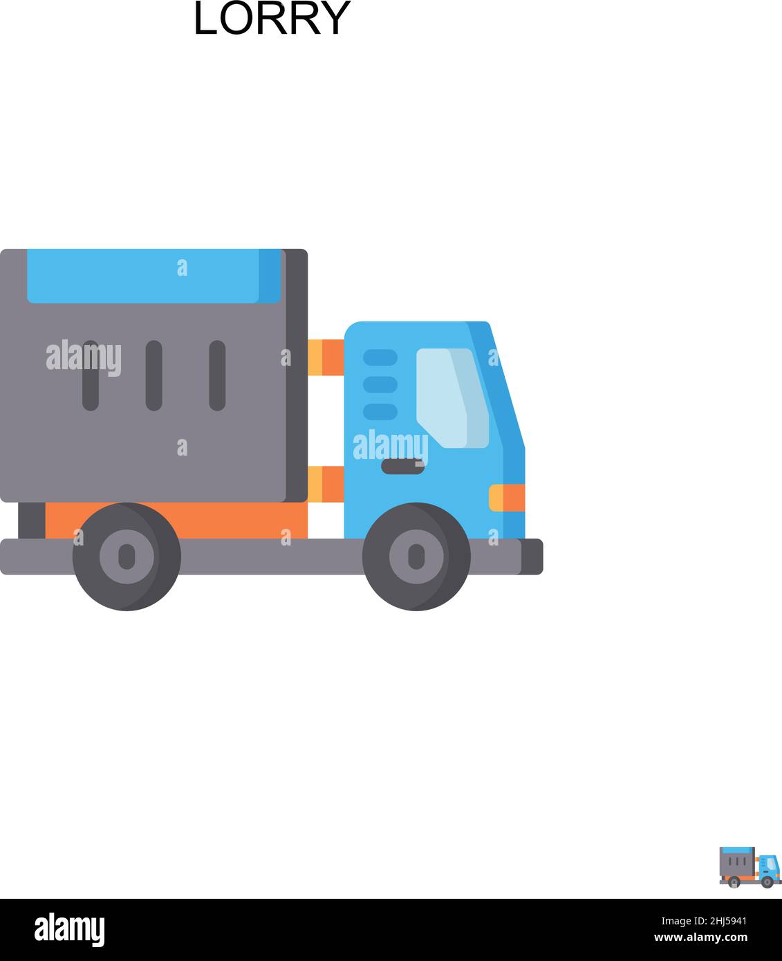 Lorry Simple vector icon. Illustration symbol design template for web mobile UI element. Stock Vector