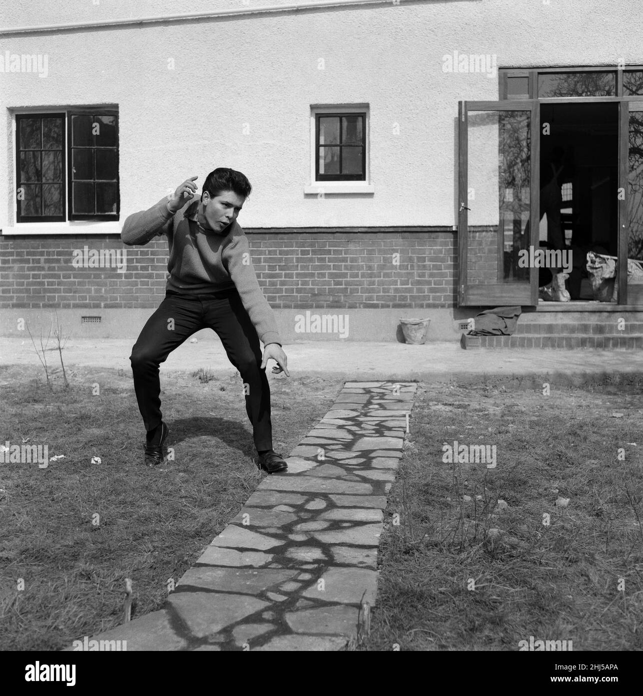 Cliff Richard pictured at his new house in Winchmore Hill, North London