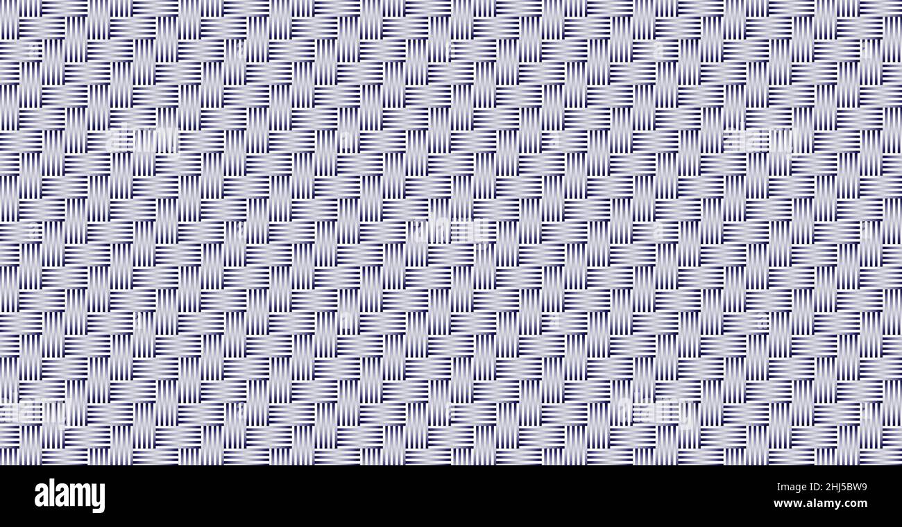Panoramic blue wicker background, repeating elements - Vector illustration Stock Vector