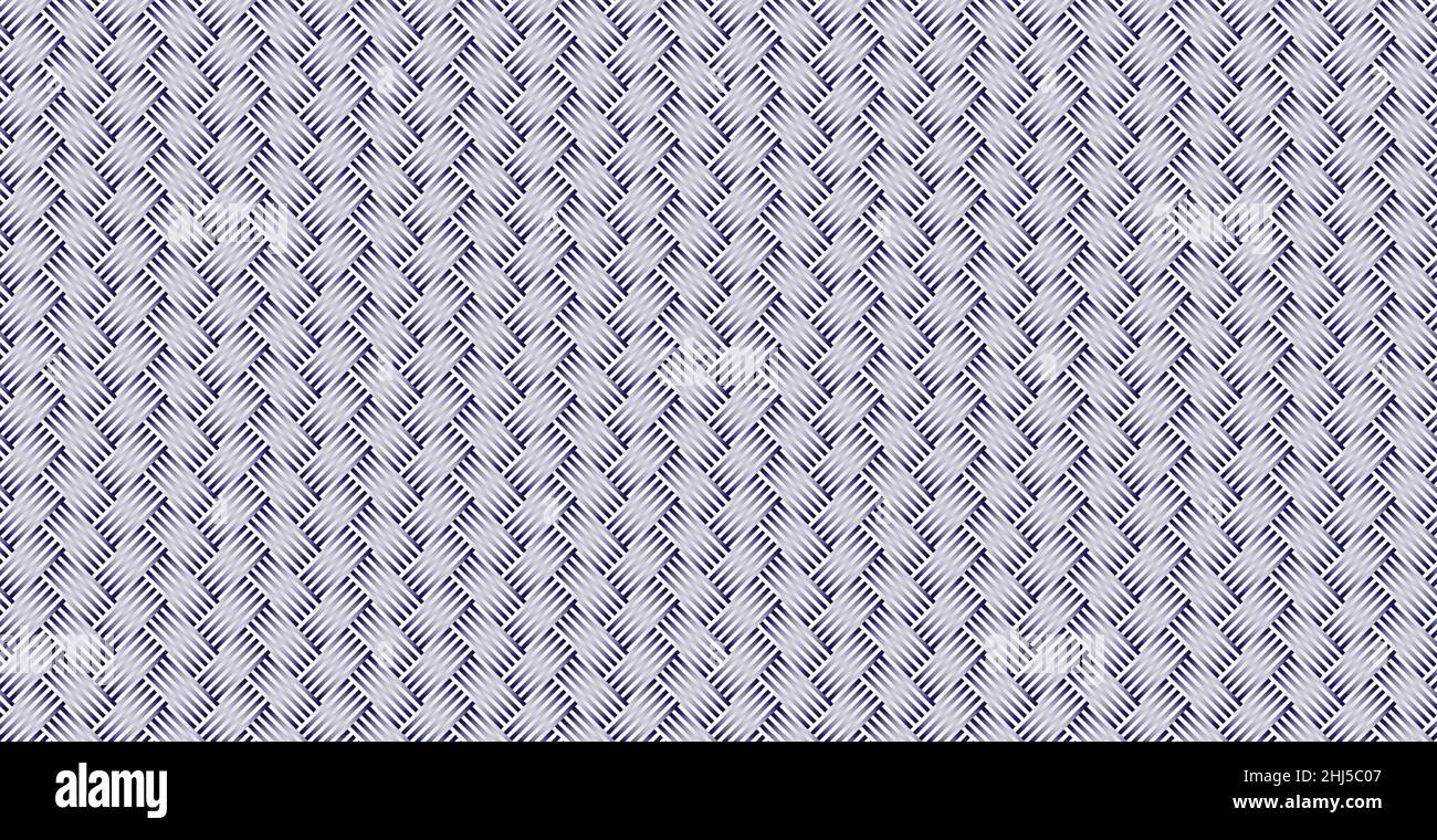Panoramic blue wicker background, repeating elements - Vector illustration Stock Vector