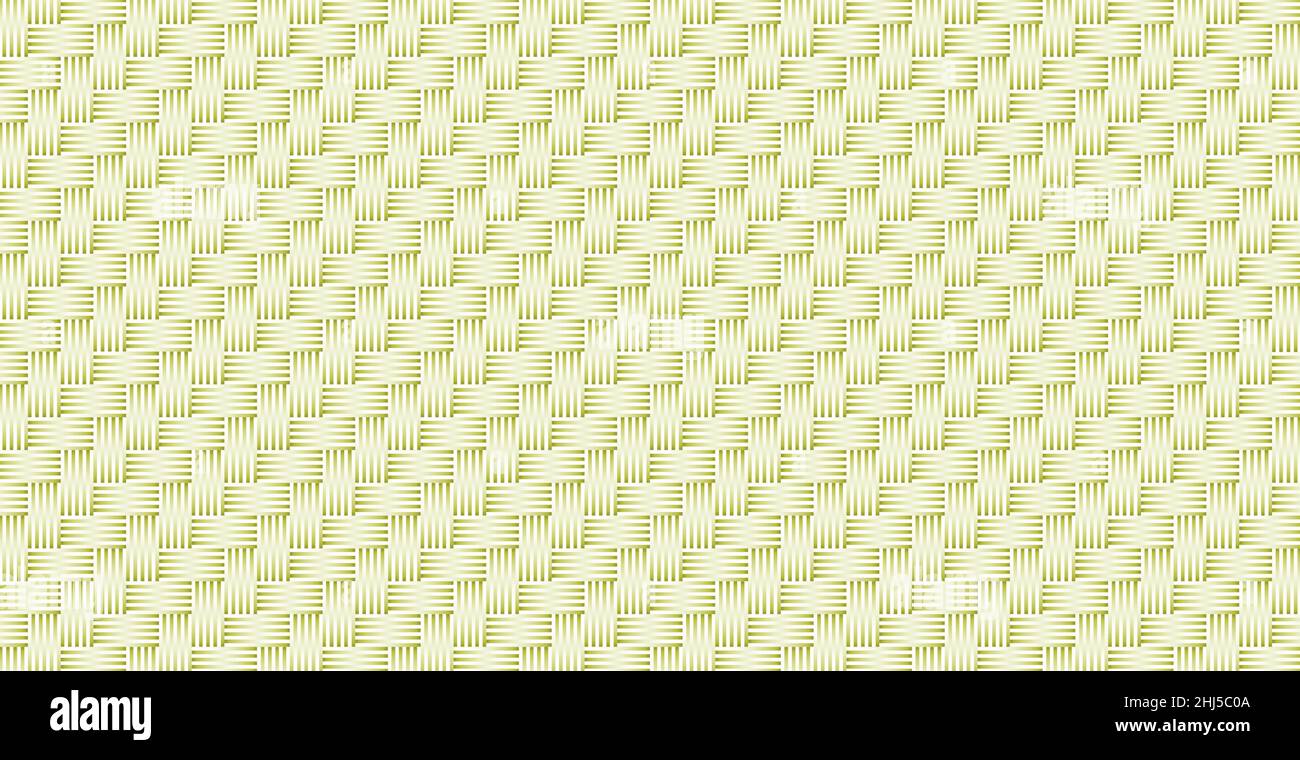 Panoramic yellow - orange wicker background, repeating elements - Vector illustration Stock Vector