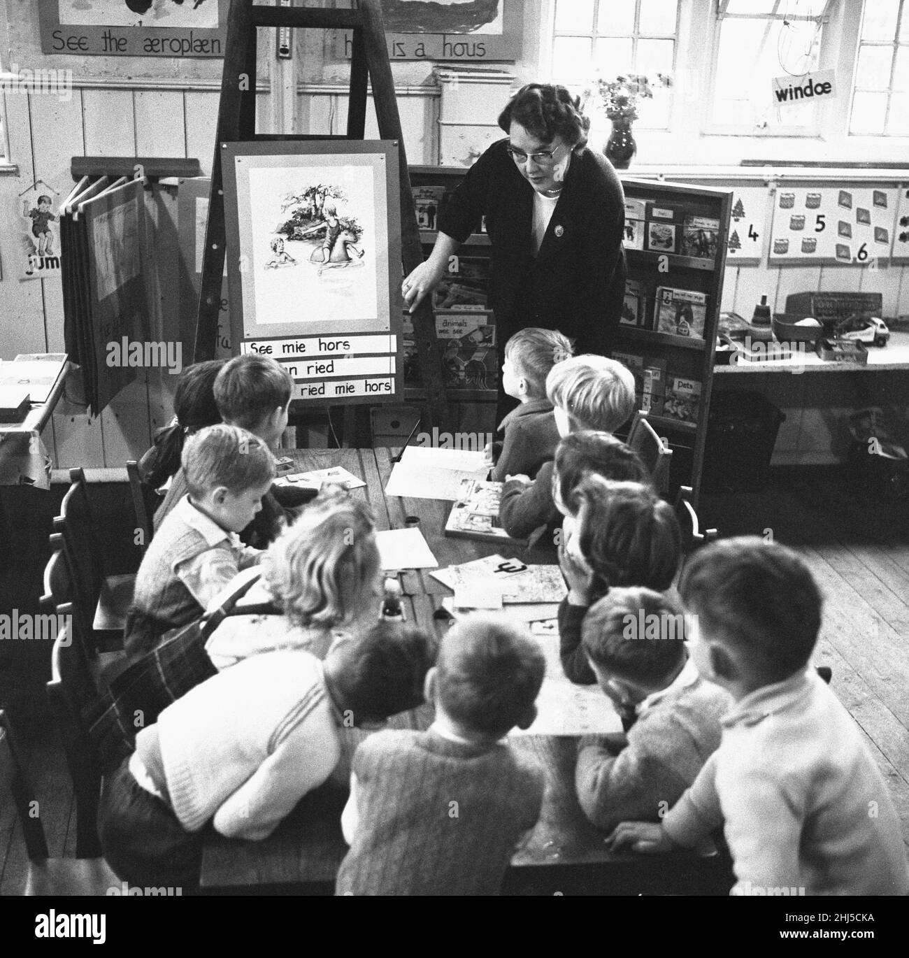 Pupils at Roxeth Primary School, Harrow, being taught English pronunciation using the Clearspell