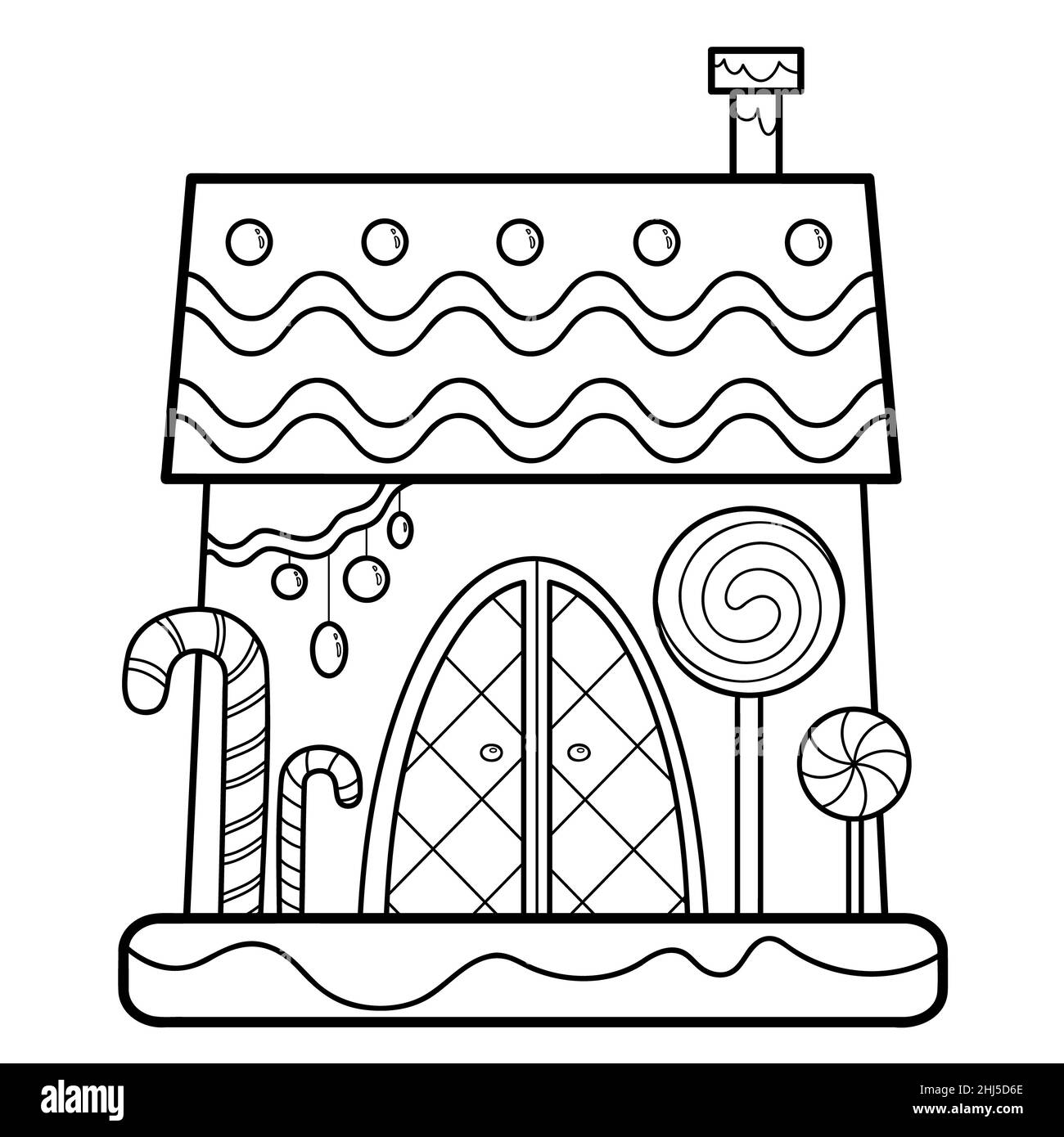 Blank Gingerbread House Coloring Pages