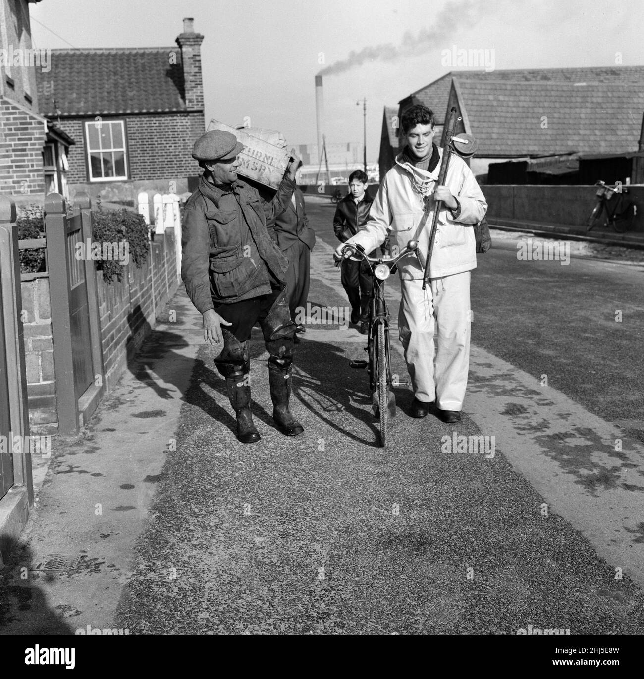 Great Yarmouth and Gorleston Lifeboat crew. 6th November 1959 Stock