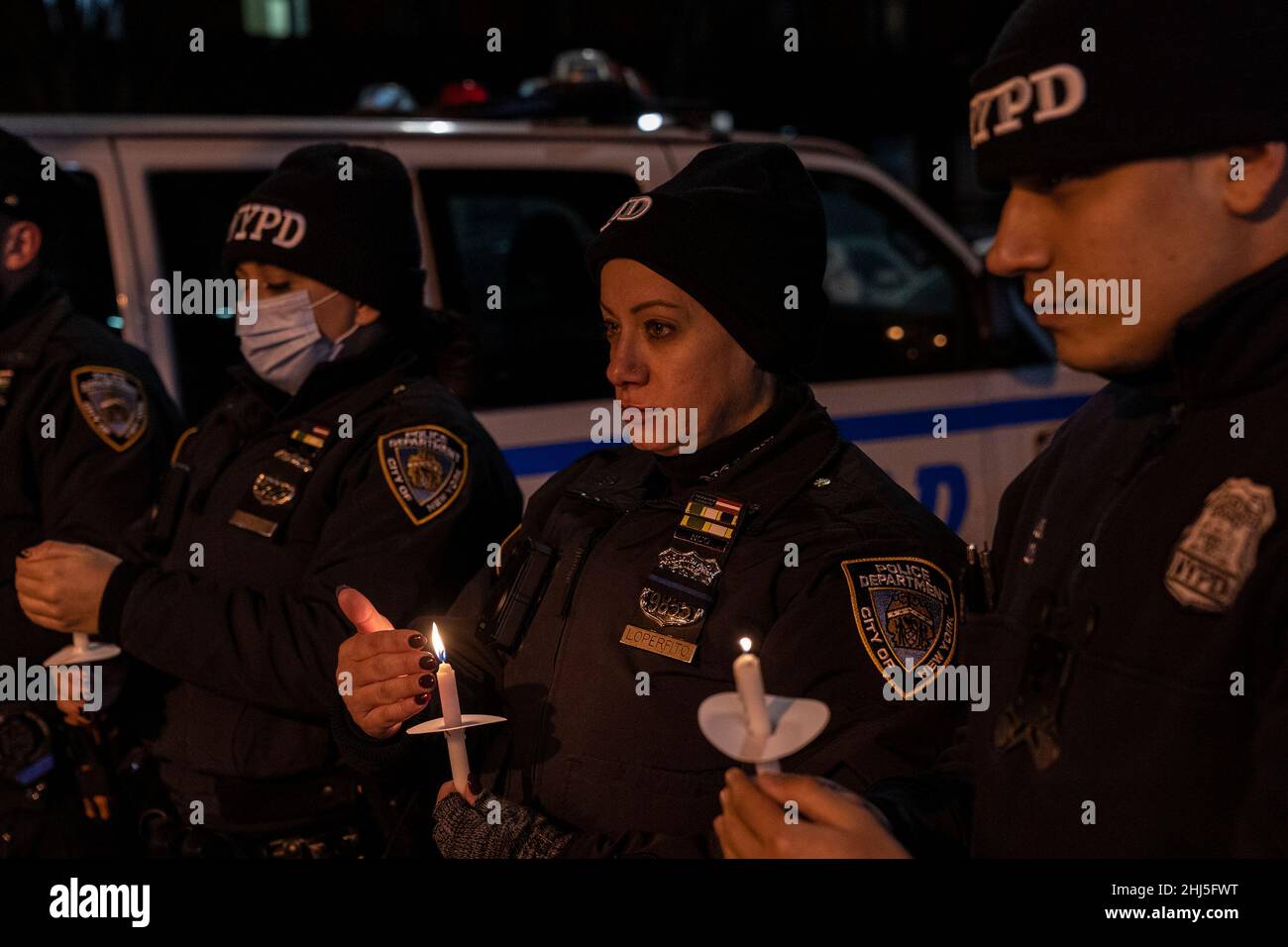 Vigil attended by hundreds of officers, firefighters and politicians