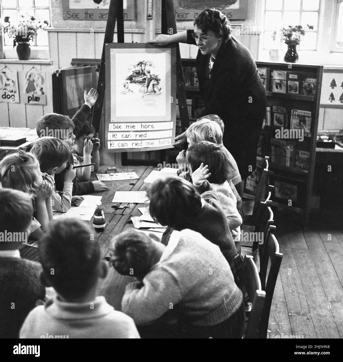 Pupils at Roxeth Primary School, Harrow, being taught English pronunciation using the Clearspell