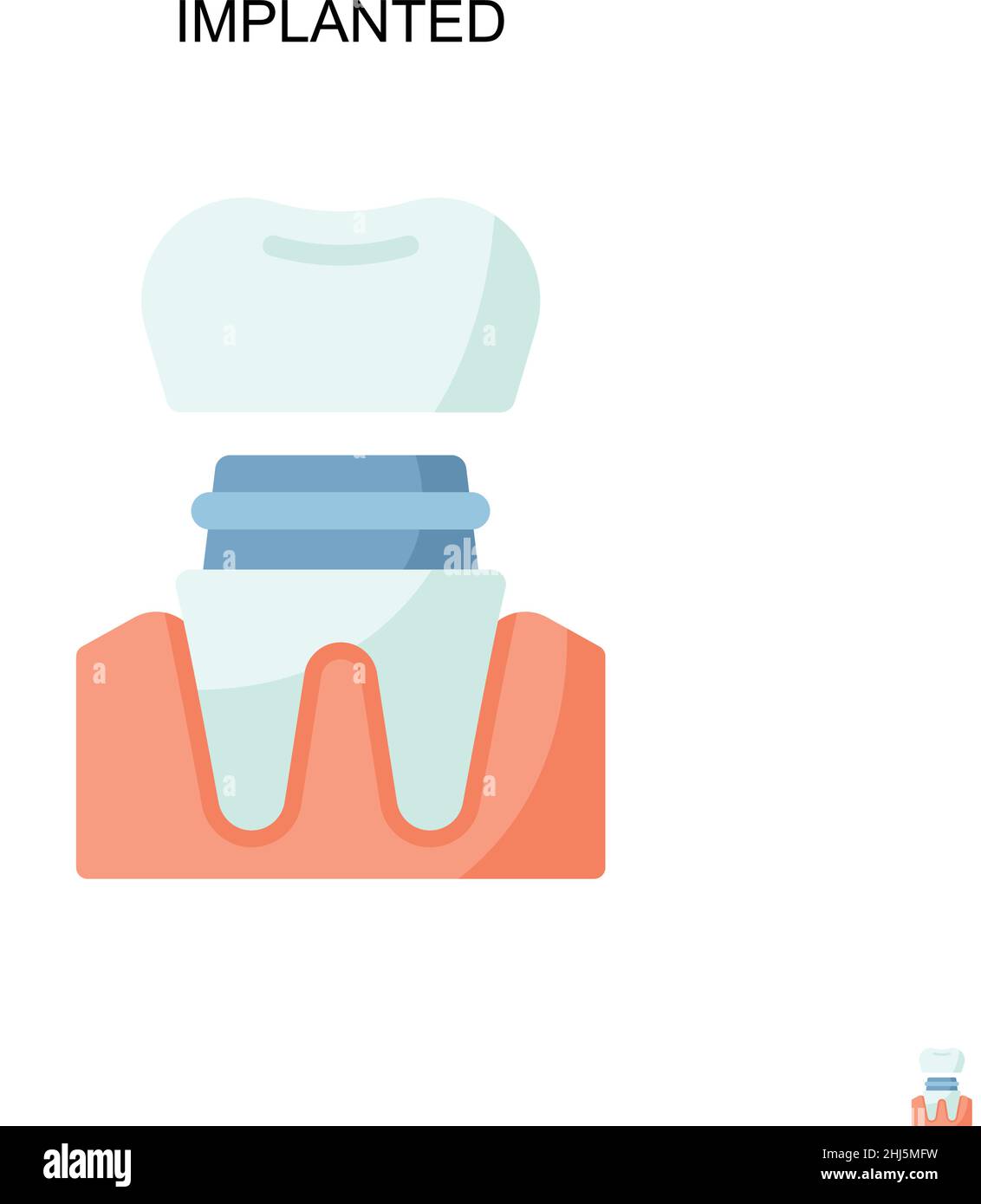 Implanted Simple vector icon. Illustration symbol design template for ...