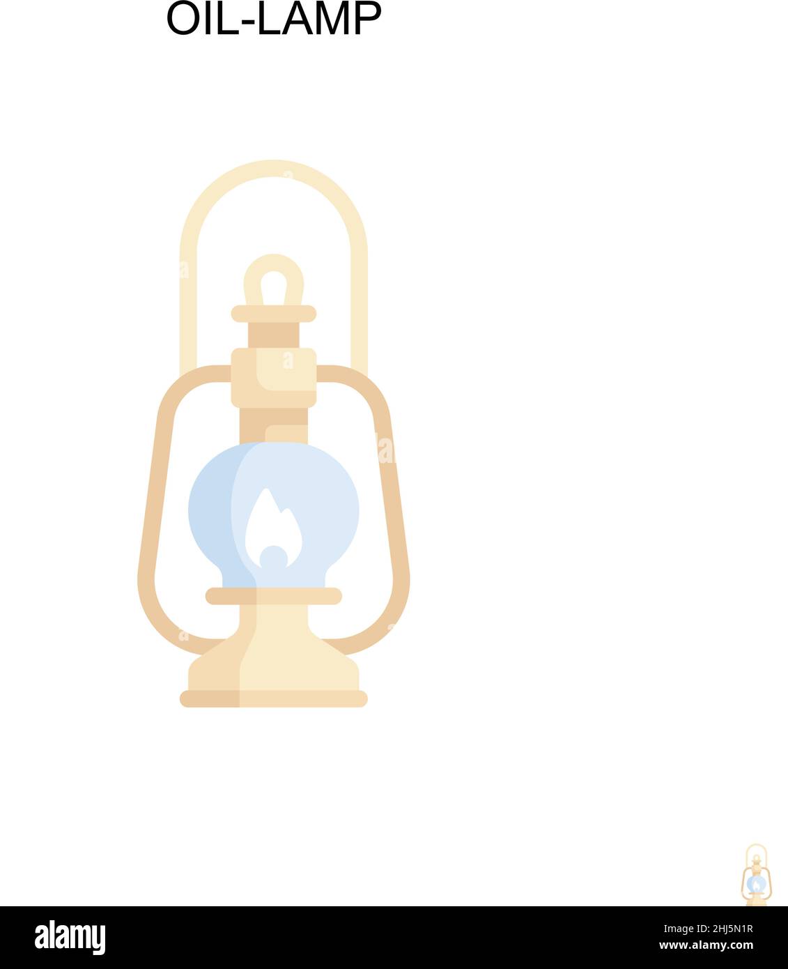 Oillamp Simple vector icon. Illustration symbol design template for